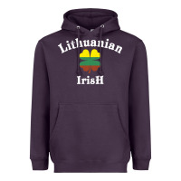 Plum lucky lithuanian irish flag shamrock leaf st patricks day Heavyweight Hoodie - linhVisuals