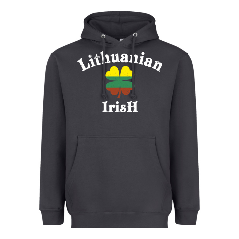 Lucky Lithuanian Irish Flag Shamrock Leaf St Patricks Day Heavyweight Hoodie by linhVisuals | Teevron