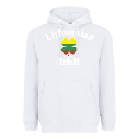 White lucky lithuanian irish flag shamrock leaf st patricks day Heavyweight Hoodie - linhVisuals