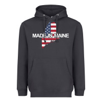 Smoke made in maine american flag funny patriotic state lover gift Heavyweight Hoodie - linhVisuals