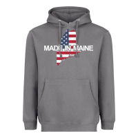 Storm made in maine american flag funny patriotic state lover gift Heavyweight Hoodie - linhVisuals