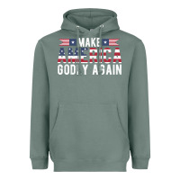 Sage make america godly again american flag letters christian quote Heavyweight Hoodie - linhVisuals