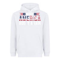 White make america godly again american flag letters christian quote Heavyweight Hoodie - linhVisuals