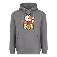 Storm maneki neko lucky cat money feline japanese good luck charm kitten gif Heavyweight Hoodie - linhVisuals