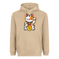 Mushroom maneki neko lucky cat money feline japanese good luck charm kitten gif Heavyweight Hoodie - linhVisuals