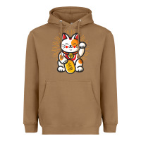 Toasted Coconut maneki neko lucky cat money feline japanese good luck charm kitten gif Heavyweight Hoodie - linhVisuals