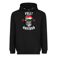 Mexican Christmas Sugar Skull Feliz Navidad Spanish Speaking Xmas Gift Heavyweight Hoodie | Teevron