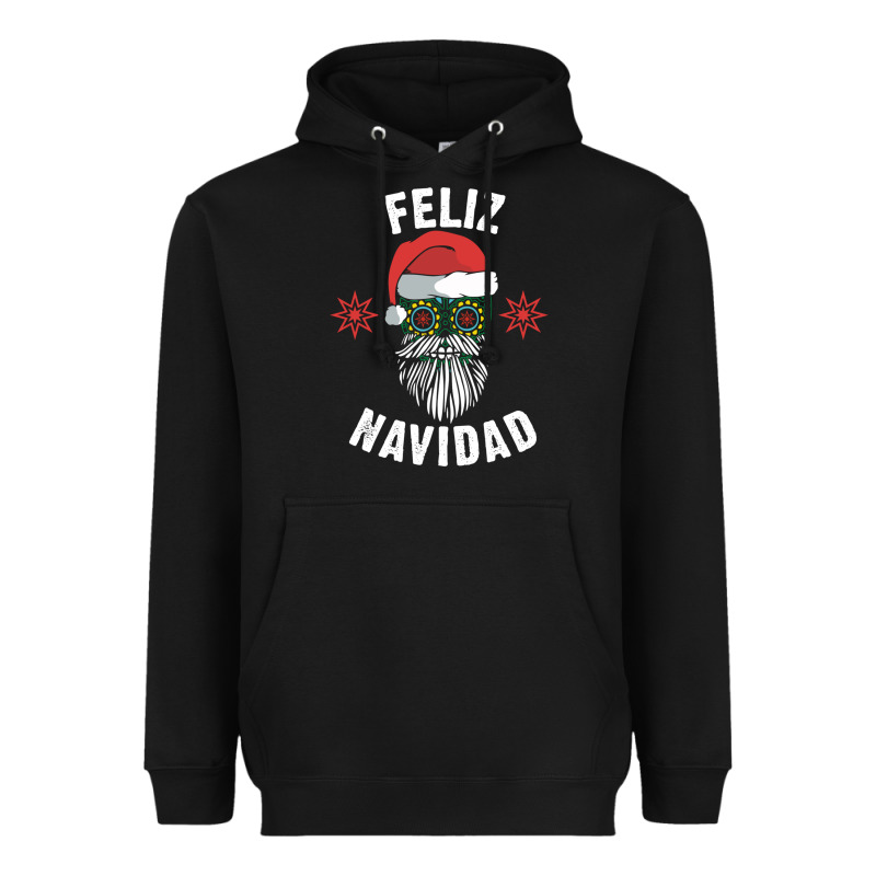 Mexican Christmas Sugar Skull Feliz Navidad Spanish Speaking Xmas Gift Heavyweight Hoodie by linhVisuals | Teevron
