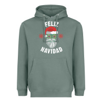 Sage mexican christmas sugar skull feliz navidad spanish speaking xmas gift Heavyweight Hoodie - linhVisuals