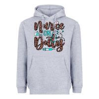 Heather Grey nurse on duty Heavyweight Hoodie - JahusDesignShop
