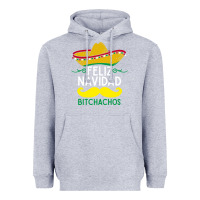 Heather Grey mexicans say feliz navidad bitchahos funny merry christmas sombrero Heavyweight Hoodie - linhVisuals