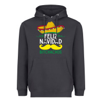 Smoke mexicans say feliz navidad bitchahos funny merry christmas sombrero Heavyweight Hoodie - linhVisuals