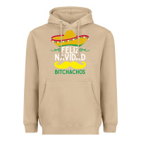 Mushroom mexicans say feliz navidad bitchahos funny merry christmas sombrero Heavyweight Hoodie - linhVisuals
