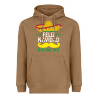 Mexicans Say Feliz Navidad Bitchahos Funny Merry Christmas Sombrero Heavyweight Hoodie | Teevron