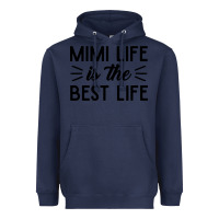 Navy mimi life is the best life blessed grandma mom cute gift Heavyweight Hoodie - linhVisuals