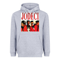 Heather Grey jodeci Heavyweight Hoodie - linhVisuals