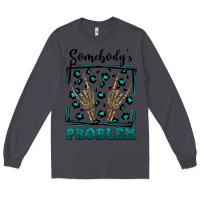 Smoke Somebody's Problem Hand Skeleton Long Sleeve Tee - FaDigitalArtStudio