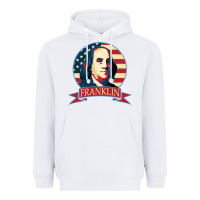 White benjamin franklin Heavyweight Hoodie - linhVisuals