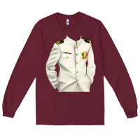 Burgundy us navy Long Sleeve Tee - RanaPortraitStore
