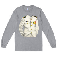 Heather Grey us navy Long Sleeve Tee - RanaPortraitStore