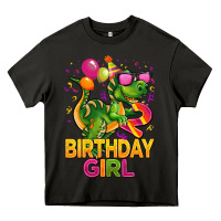 Asphalt 2rd birthday girl t rex pink Heavy Core Tee - CowGirlArtShop