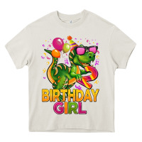 Cream 2rd birthday girl t rex pink Heavy Core Tee - CowGirlArtShop