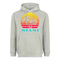 Moon Dust miami 80s sunset Heavyweight Hoodie - linhVisuals