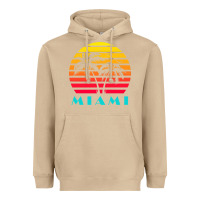 Mushroom miami 80s sunset Heavyweight Hoodie - linhVisuals