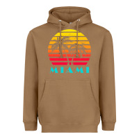 Toasted Coconut miami 80s sunset Heavyweight Hoodie - linhVisuals