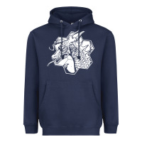 Navy the fantasy trip megahex dragon Heavyweight Hoodie - linhVisuals