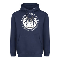 Navy clark university Heavyweight Hoodie - linhVisuals