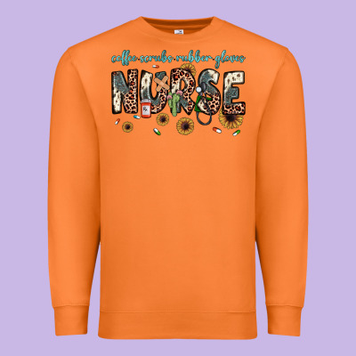 Nurse Coffee Scrubs Rubber Gloves Premium Sweatshirt Designed By Jahusdesignshop