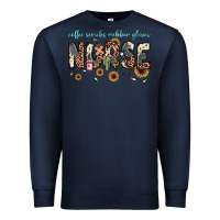 Navy nurse coffee scrubs rubber gloves Premium Sweatshirt - JahusDesignShop