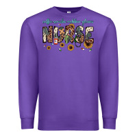 Purple nurse coffee scrubs rubber gloves Premium Sweatshirt - JahusDesignShop