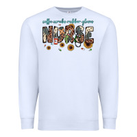 White nurse coffee scrubs rubber gloves Premium Sweatshirt - JahusDesignShop