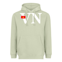 Matcha Vietnam Flag and Country Initials Heavyweight Hoodie - linhVisuals
