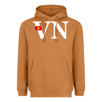 Meerkat Vietnam Flag and Country Initials Heavyweight Hoodie - linhVisuals