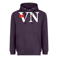 Vietnam Flag And Country Initials Heavyweight Hoodie | Teevron