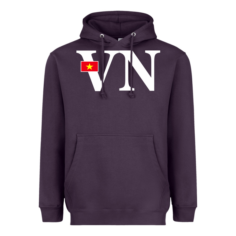 Vietnam Flag And Country Initials Heavyweight Hoodie by linhVisuals | Teevron
