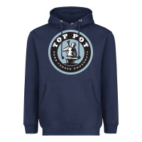 Navy top pot doughnuts Heavyweight Hoodie - linhVisuals