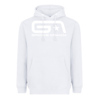 White groove armada Heavyweight Hoodie - linhVisuals