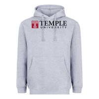 Heather Grey The temple university Heavyweight Hoodie - linhVisuals