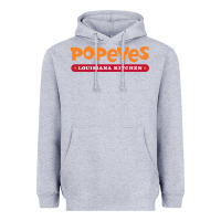 Heather Grey popeyes louisiana kitchen Heavyweight Hoodie - linhVisuals