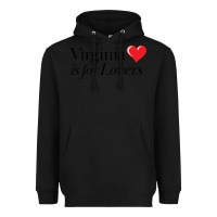Black Virginia Is For Lovers Heavyweight Hoodie - linhVisuals