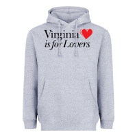 Heather Grey Virginia Is For Lovers Heavyweight Hoodie - linhVisuals