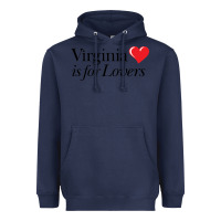 Navy Virginia Is For Lovers Heavyweight Hoodie - linhVisuals