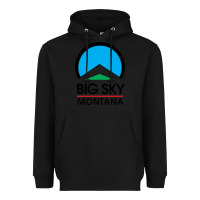 Black Big Sky Montana Champion Heavyweight Hoodie - linhVisuals