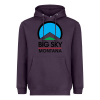 Plum Big Sky Montana Champion Heavyweight Hoodie - linhVisuals