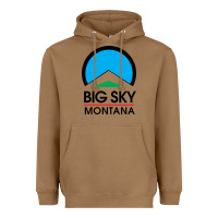Toasted Coconut Big Sky Montana Champion Heavyweight Hoodie - linhVisuals