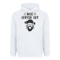 White nice jewish guy funny gifts for hanukkah Heavyweight Hoodie - linhVisuals